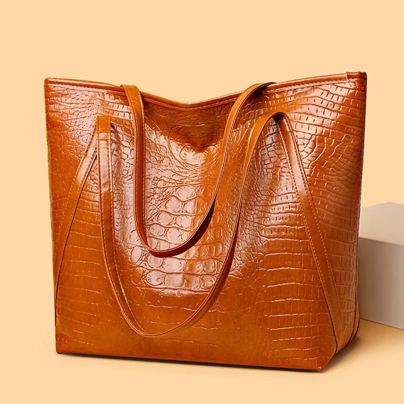 Large Capacity PU Leather Shoulder Bag for Women  Wild Women's Bags  High Quality  New