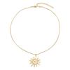 Niche Long Clavicle Chain Women Personalized Sunflower Metal Pendant European Daily Decor Jewelry