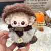 Handmade 10cm Doll Clothes Dress Headband Plush Dolls Outfit Toys Baby Doll's Accessories Cos Suit