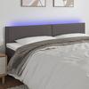 VidaXL LED Headboard Bedroom Furniture Double Bed Accessory Head of Bed Frame Interior Grey 3121578