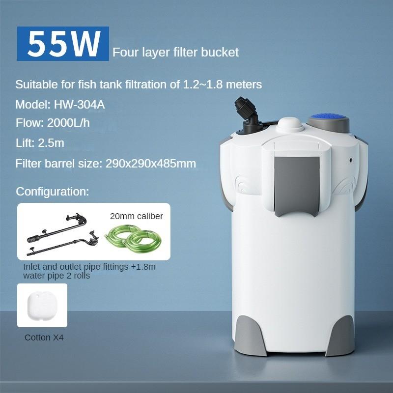 Бесшумное ведро-фильтр для аквариума, внешний фильтр-бочка низкого уровня воды, оборудование для очистки и фильтрации воды для аквариума