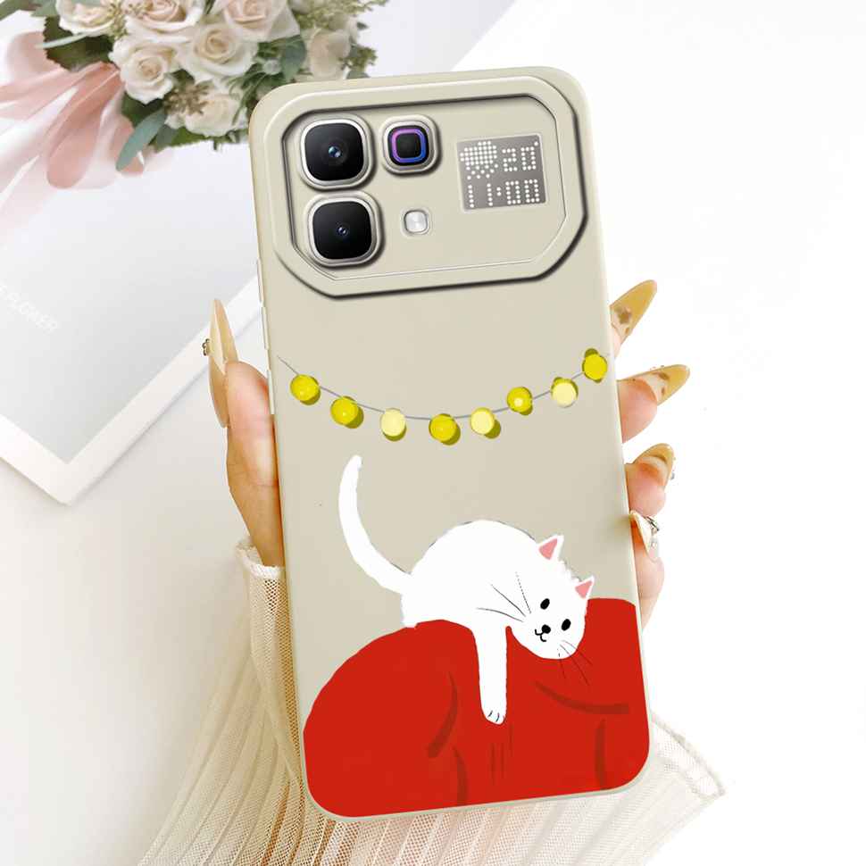 New For Infinix Note 60 Pro 5G X6878 Case Paint Cat Flowers Silicone Cover For Infinix Note 60 5G 6.78" X6879 Phone Cases Bumper