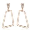 Эстель Валентина подарки девушке/жене: Серьги-подвески в форме шестиугольника с покрытием из розового золота 24 карата и белой эмалью для девочек и женщин