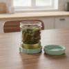 Strainer Mesh Hourglass Shape Pickle Jar with Fork Kimchi Making Jar  Kitchen