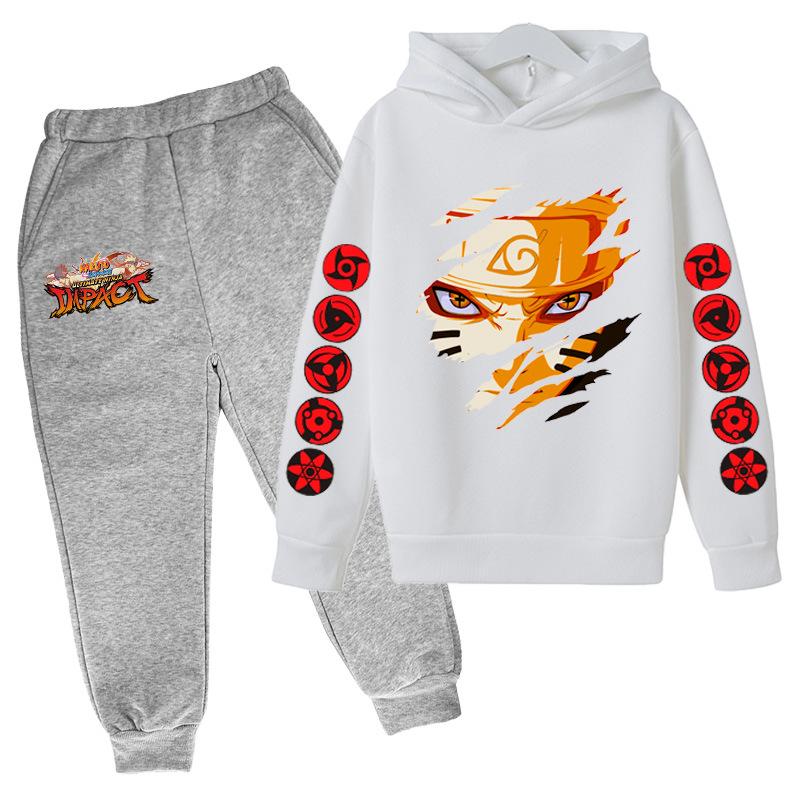 Новый детский цифровой мужской и женский свитер с капюшоном с принтом Наруто + спортивные брюки