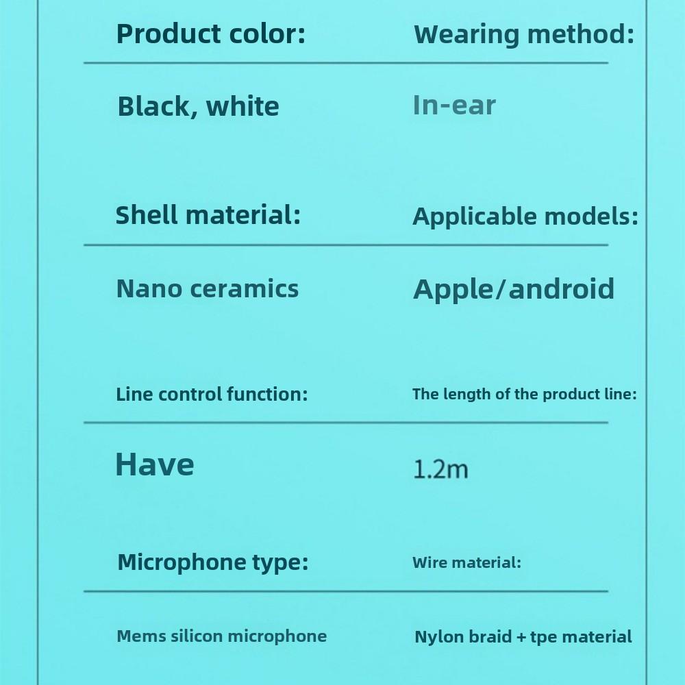 Внутриканальные керамические наушники с диагональным ушным вкладышем, наушники для сна с высоким качеством звука и управлением микрофоном