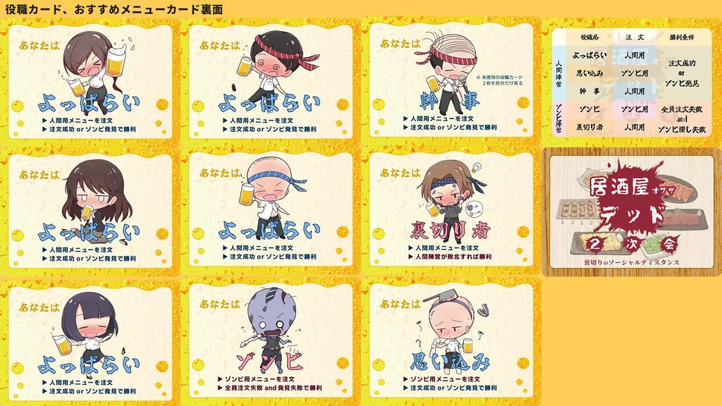 EJP Games Izakaya of the Dead Distance of Party Game for Board Game After-Party ~Social Betrayal~ 3-7 Players,