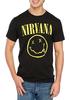 Nirvana Курт КобейНАСМЕШЛИВОЕ ЛИЦО Черная Хлопковая Футболка 100% Мужская Футболка Топ Новая с бирками Оригинальная и Лицензированная