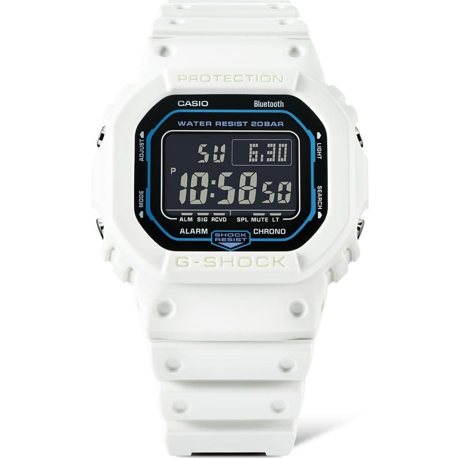 CASIO Watch World Smartphone Link White Black Overseas Model G-SHOCK Sci-fi Sci-Fi DW-B5600SF-7 Men's [Item]