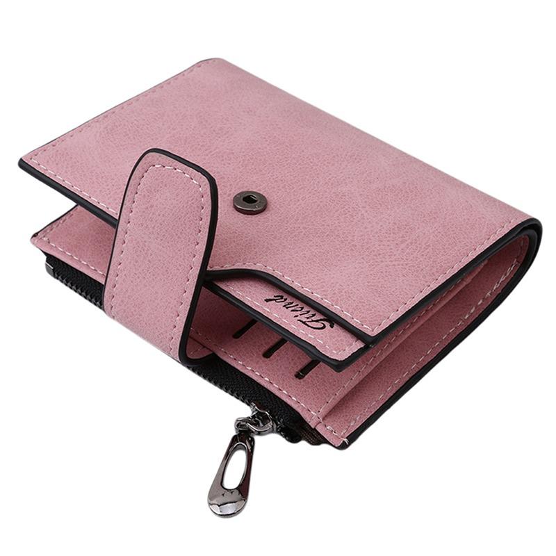 Женский портативный клатч-кошелек с коротким замком, мини-кошелек для денег, держатель для карт