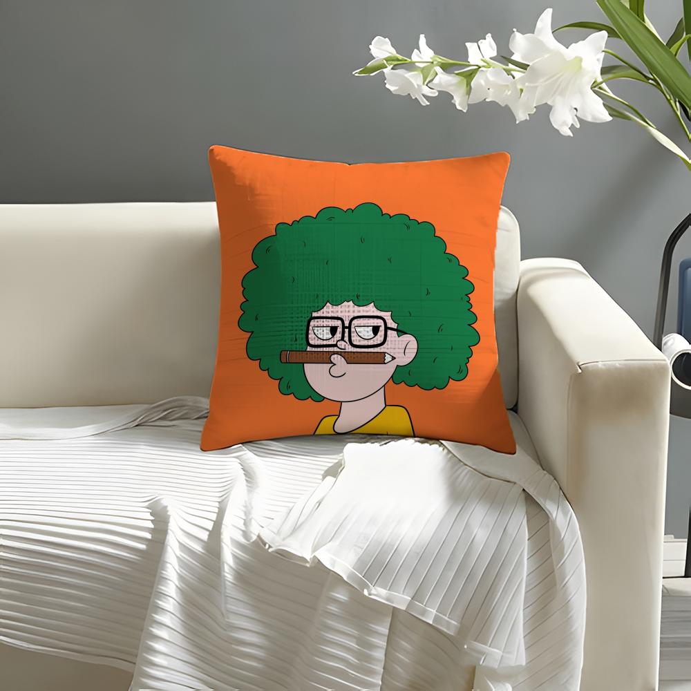 Anime Cute PPop ManS Pillow Case Natural Linen Organic Fabric DoubleSided Printing Sofa Home Decor Cushion Cover