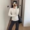 Женский топ-henley с длинным рукавом для йоги на осень и зиму - Базовый слой, Повседневный, Облегающая футболка для бега и тренировок