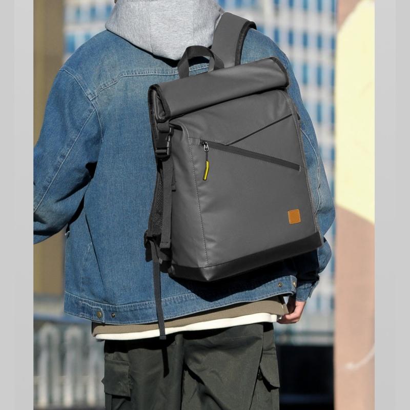 WEIXIER Весна Новая Мода Мужские Деловые Рюкзаки PU Водонепроницаемый Износостойкий Большой Вместимости Рюкзак Верхний Расширяемый Дорожная Сумка для Компьютера для Мужчин