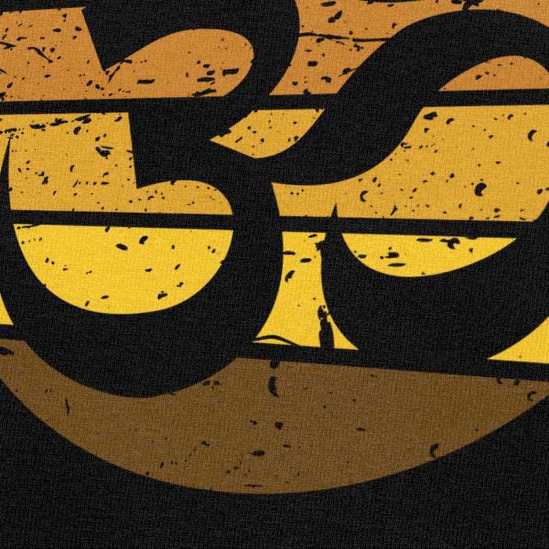 Винтажная футболка с закатом Ом Буддизм для мужчин Хлопковая футболка Новинка Футболка с коротким рукавом Йога Духовность Медитация Буддизм Аум Футболка