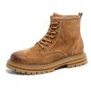 Men's Classic Retro Leather Outdoor Sports Thick Soles Anti Slip Wear-resistant Desert Boots Precision Craft Suede Leather Boots