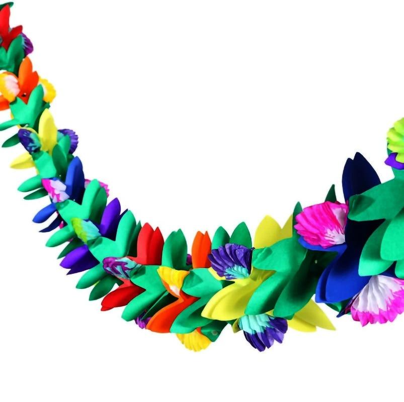 3M Multi-purpose Hawaiian Party Decoration Paper-made Garland Hawaii Tropical Theme Party Supplies for Wedding Birthday Ornament