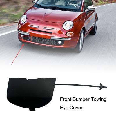 Для FIAT 500 500C 312 2007-2015 Решетка переднего бампера автомобиля Крышка заглушки буксировочной проушины Черная грунтованная Крюк Автозапчасти для замены 735456794