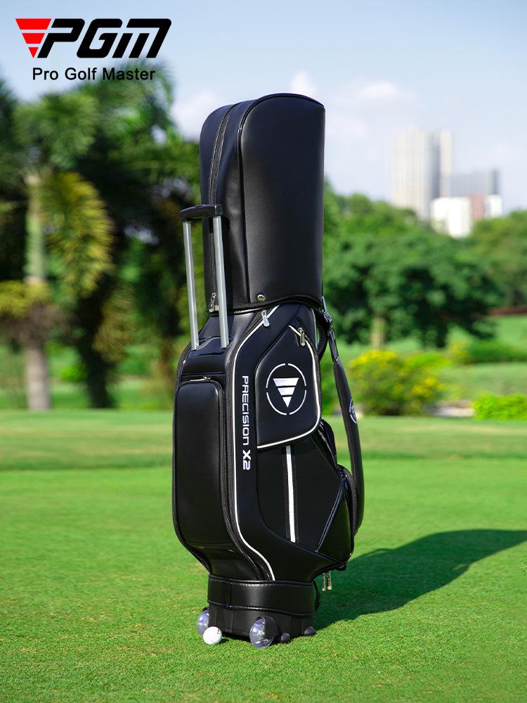 PGM Golf Bag Pull Cart With Wheels - Unisex Portable