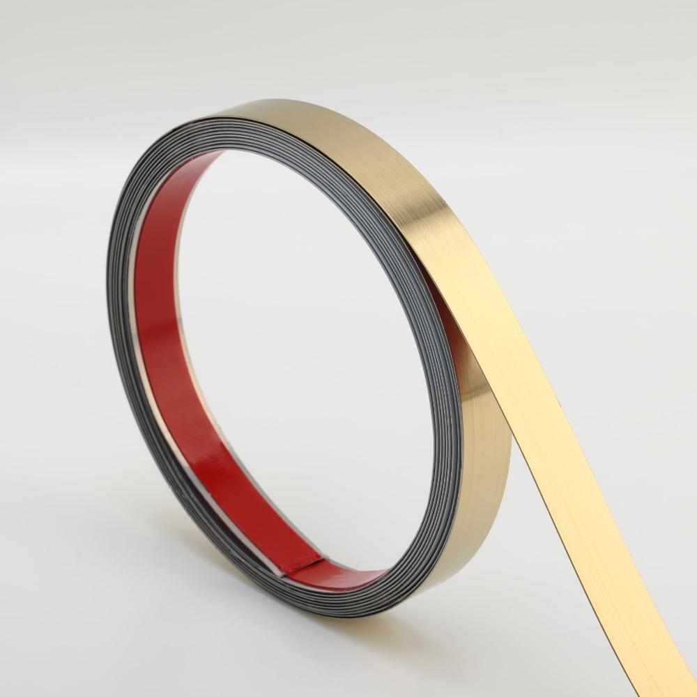 8K Настенная Потолочная Кромка Полоса Матовое Золото Декоративная Металлическая Отделка Настенный Молдинг и Отделка Сделай Сам