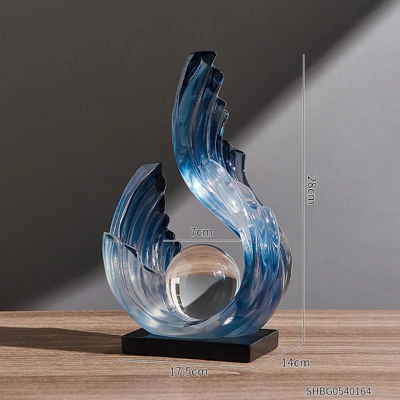 Минималистский скандинавский стиль Украшения из смолы Книжные полки Тумбы под телевизор Офисные настольные украшения Искусство интерьера Скульптура Ремесла