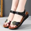 Женские летние римские сандалии на плоской подошве, нарядные повседневные сандалии с открытым носком для девочек, большие размеры
