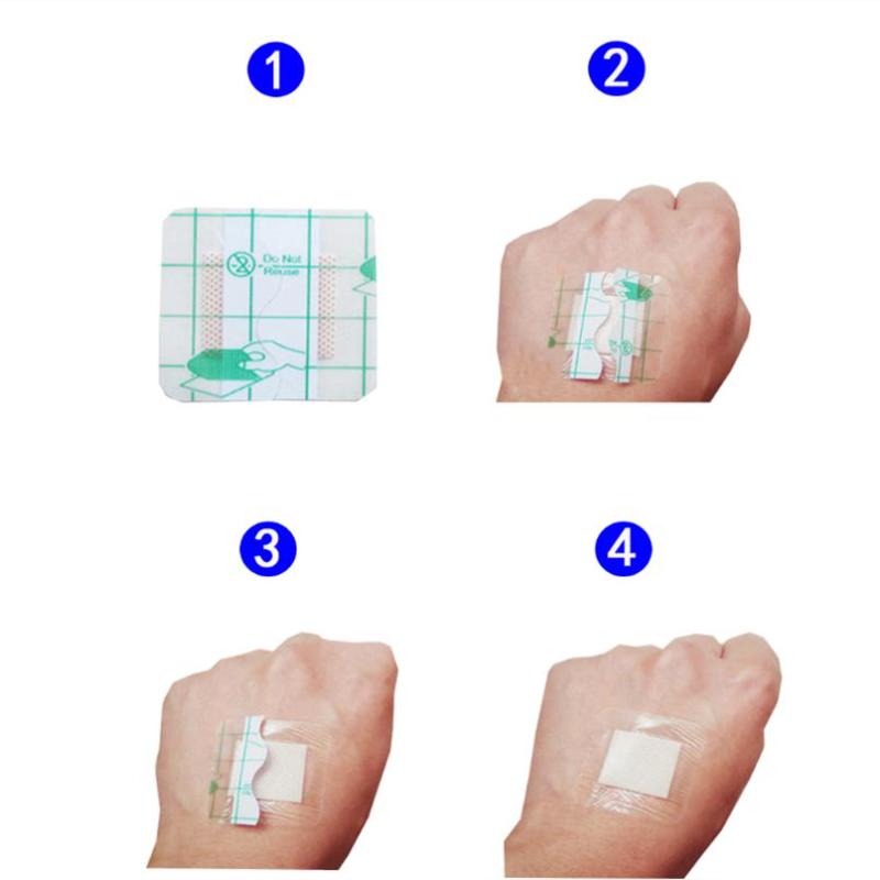 10 шт., гипоаллергенная нетканая клейкая повязка на рану, повязка на большую рану, первая помощь на открытом воздухе