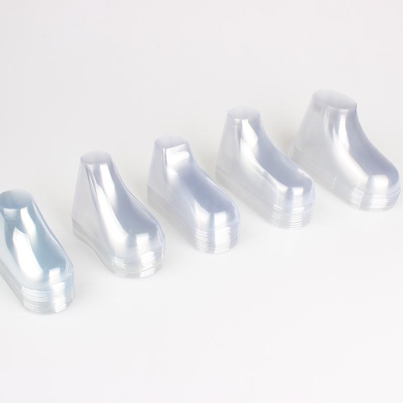 10Pcs Clear Pvc Child Booties Showcase Support Frame Feet Plastic Shoe Mold Baby Shoe Stretcher Socks Display Stand