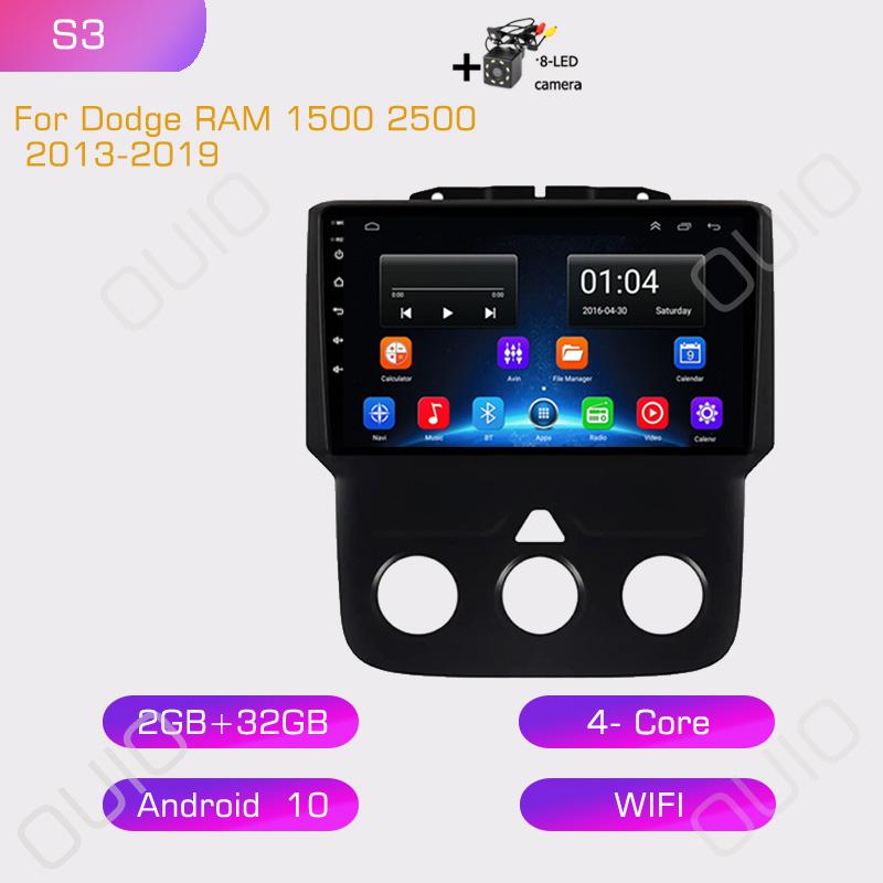 2din 8G+128G Android 10 Автомагнитола Мультимедийный плеер Carplay Auto GPS Нави DSP Для Dodge RAM 1500 2500 2013 2014 2015 2016-2019