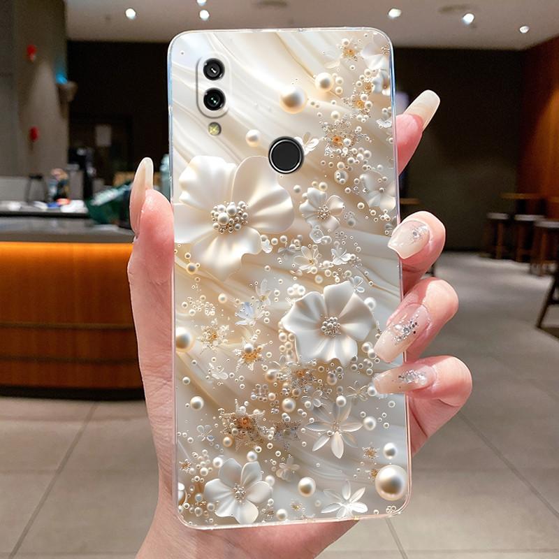 Чехол для Xiaomi Redmi 7 Прозрачный Роскошный Модный Бабочка Цветок Мягкий ТПУ Силиконовый Чехол-Обложка для Redmi 7 Прозрачный Чехол для Телефона