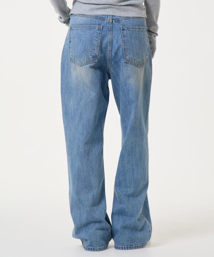 UNKNOWN PLANET Daily Mid-Wide Denim Pants Light Blue