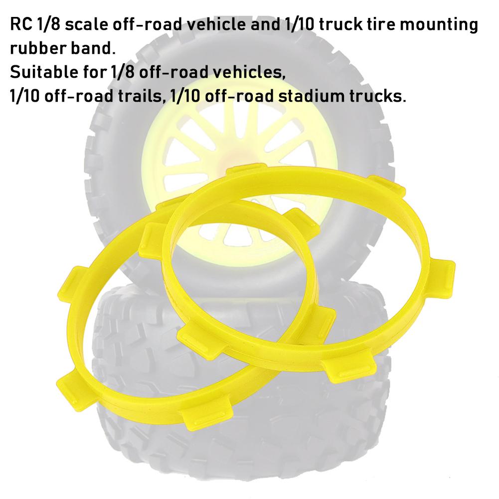 Tire Mounting Rubber Band Tool Accessories for RC 1/8 Off  Road Vehicles 1/10 Short   Trucks(Yellow )