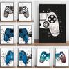 Gaming Room Gamepad Canvas Paintings Modern Posters and Prints Wall Art HD Pictures For Boys Children Home Gamer Gift Decoration