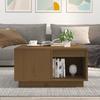 814532 vidaXL Coffee Table Honey Brown 60x61x32.5 Cm Solid Pine Wood