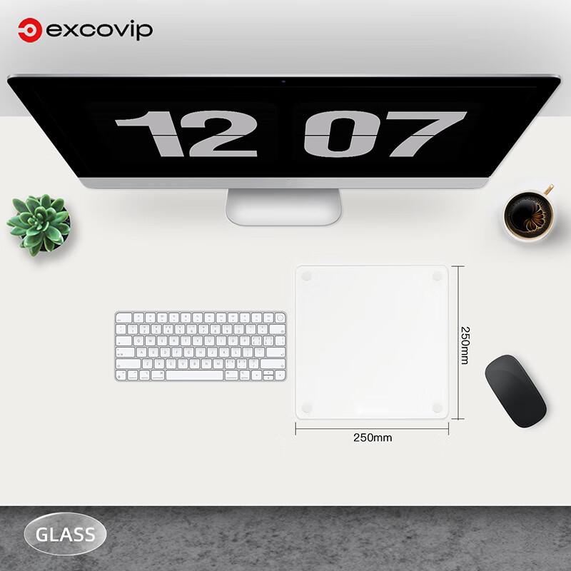 Прозрачный стеклянный игровой коврик для мыши EXCO