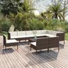 Day and Night - Day and Night Garden Furniture Set 11 Pieces and Brown Synthetic Rattan Cushions