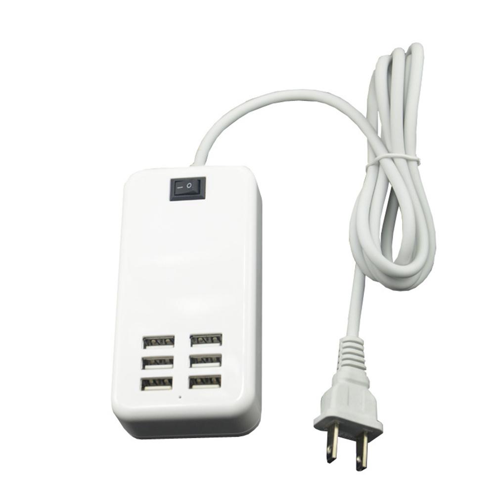 Multiport USB Hub Adapter 30W Charging Block Desktop Charging Hub 6 USB Ports Charger Adapter With LED Work Indicator For Smart Phones Tablet Laptop