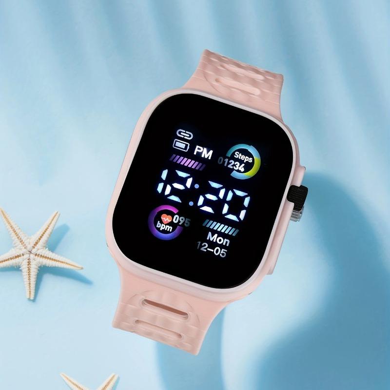 1 шт. Крутые модные часы Мужские и женские спортивные часы с пульсометром Единорог Студенческие электронные часы