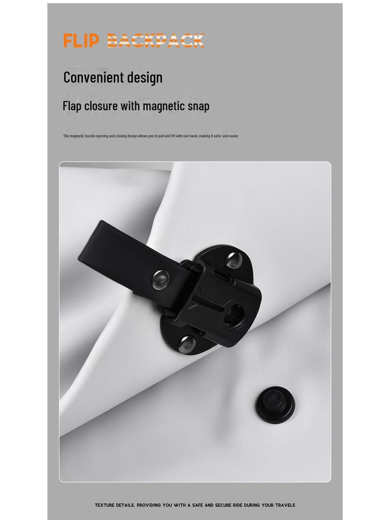 Мужской рюкзак-трансформер с магнитным клапаном для путешествий: Стильный трансграничный дизайн для бизнеса и отдыха.