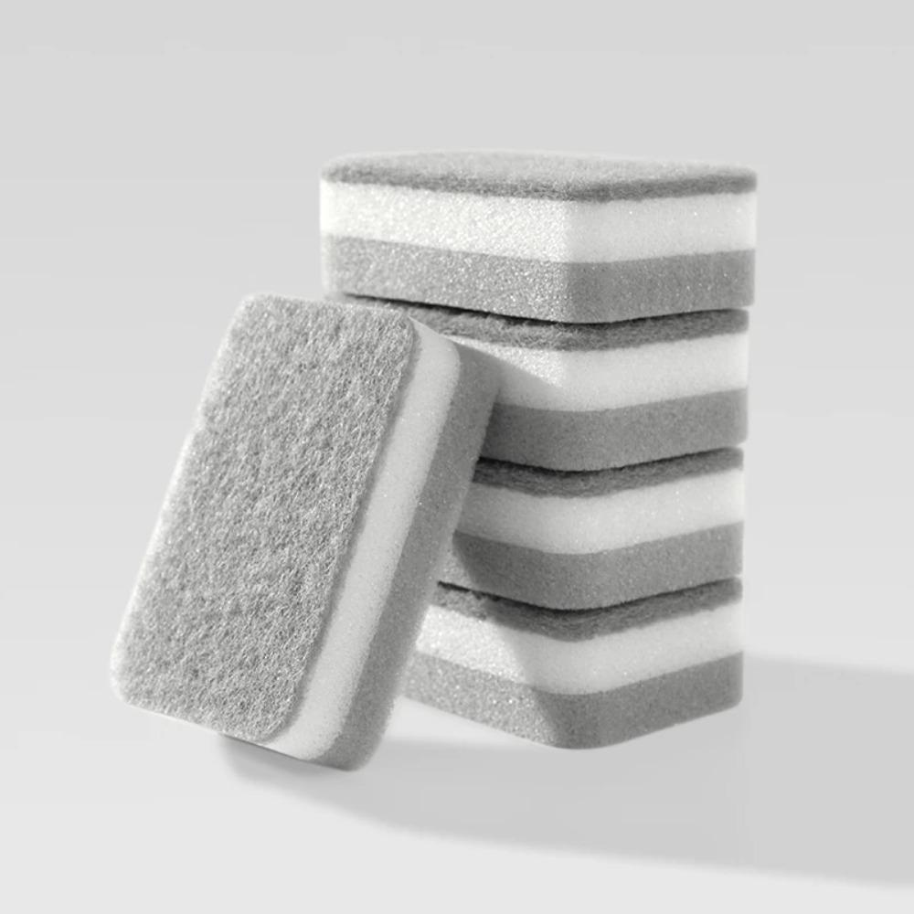 Reusable Kitchen Cleaning Sponges 5/10PCS Double Sided Scouring Pads for Pans Pots Dishwashing Household Tools