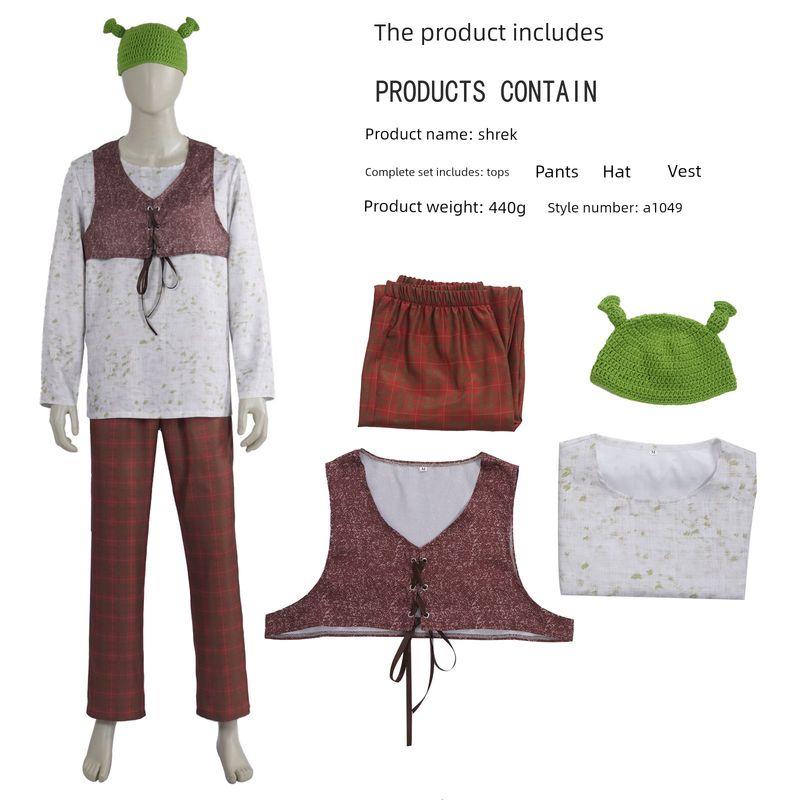 Shrek Princess Fiona Cosplay Costume Princess Fiona Green Long Dress Cosplay Costume