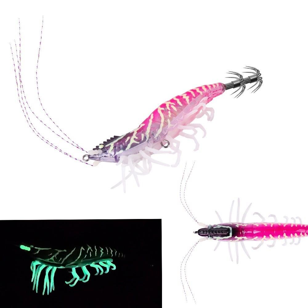 Luminous Squid Jig 7g/12g Octopus Bait Shrimp Slow Sinking Lure Octopus Fishing