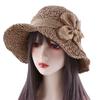 Casual Unique Anti-UV Sun Hat Matching Solid Color Bow Bucket Hats Shading Hat Korean Style Cap Seaside Straw Hat Women Sun Hat