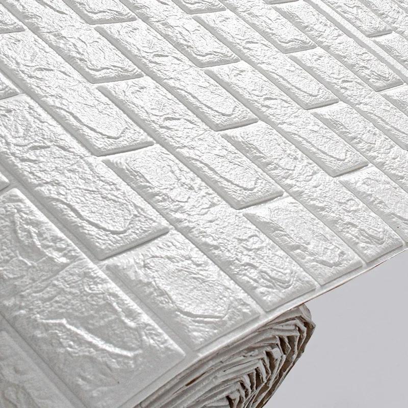 70x1000cm 3D Brick Wall Stickers DIY Decor Self-Adhesive Wallpaper For Kids Room Bedroom Kitchen Home Wall Decor