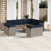 VidaXL Garden Lounge Set with Cushions 13 Pcs, Patio Sofas, Furniture Set, Outdoor Terrace Furniture, Grey 3256285