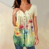 Women Tunic Tops Dressy Casual Summer Short Sleeve Shirts Loose Fit Pleated Boho Top