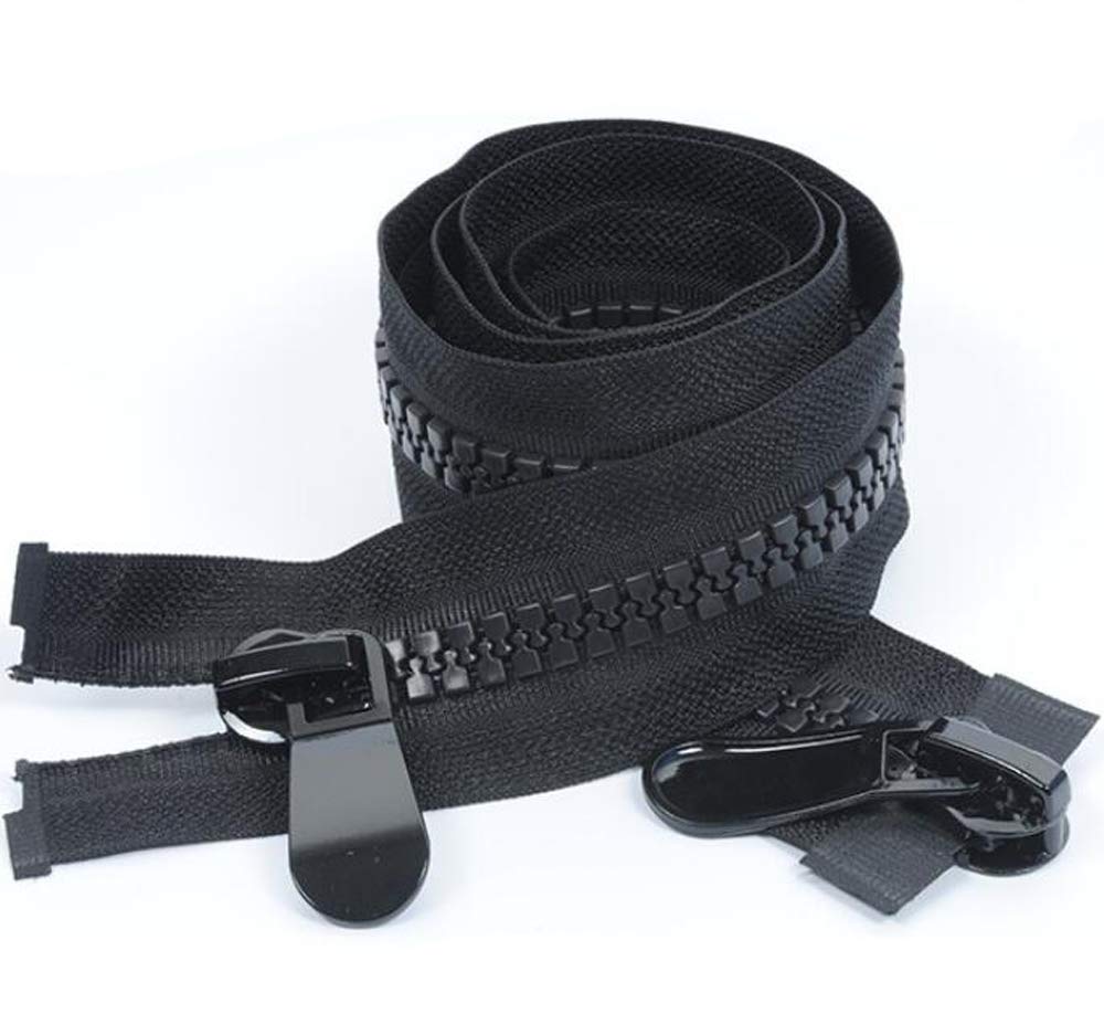 STK молния двойная молния верхняя остановка пуховая куртка сумка ремонт DIY швейные изделия ручной работы материал черный (120 см, набор из 10 шт.)