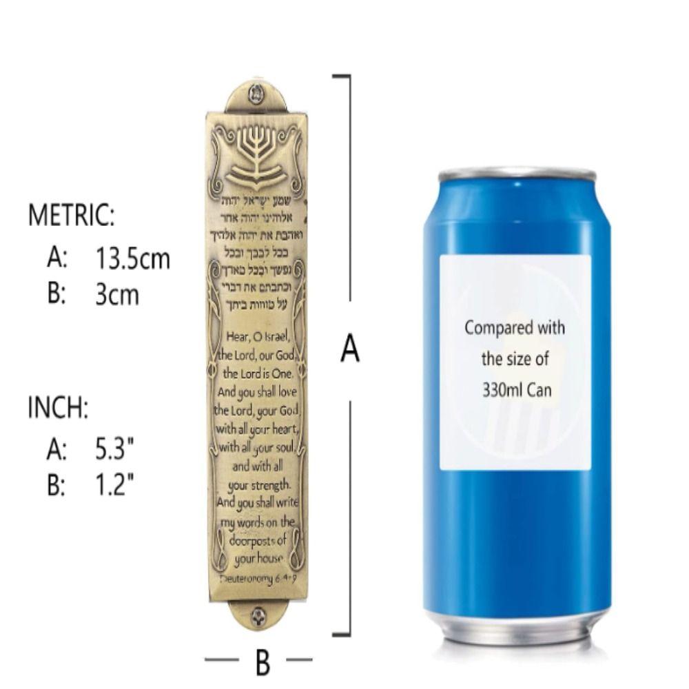 2 шт., бронзовая обложка для мезузы высотой 5,3 дюйма, двусторонняя лента, модный чехол для дома из Еврейских Писаний