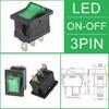 10 PCS KCD1 3Pin Boat Car Rocker Switch 10A 125V AC Red Yellow Green Button for Power - on in Boat and Car Electrical Systems