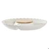 Appetizer Tray - DKD Home Decor - Porcelain - White/Natural - 25.5x25.5x3 Cm