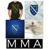 Bosnia and Herzegovina MMA Kick Boxing UFC Muay Thai Graphic Vintage Symbol Badge Retro Print T-shirt 3D Men Women Unisex Short Sleeve Round Neck